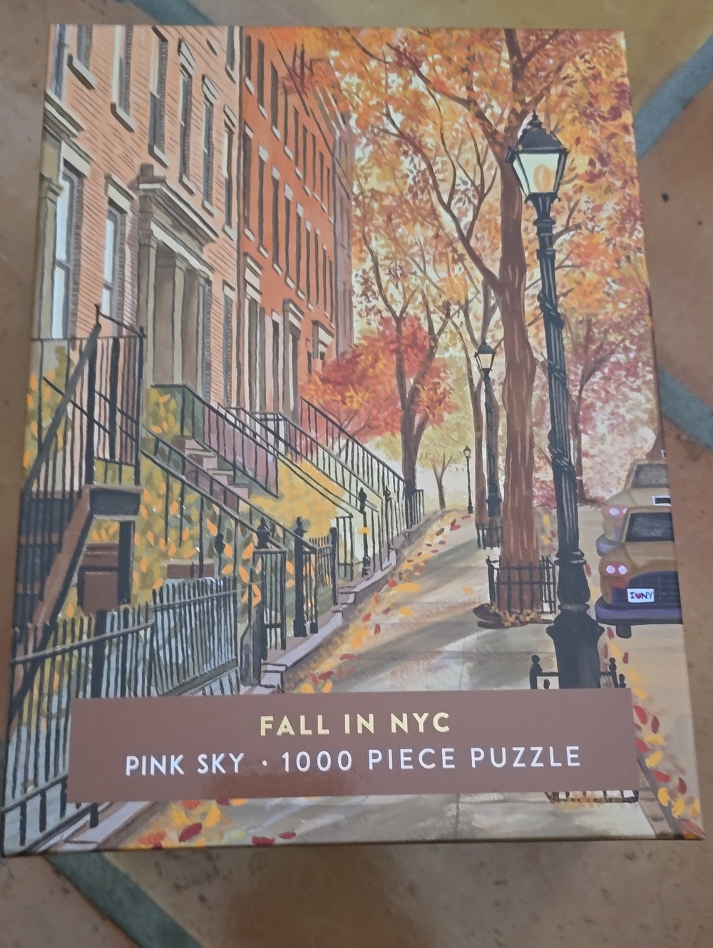 Fall in NYC Pink Sky 1000-Piece Puzzle
